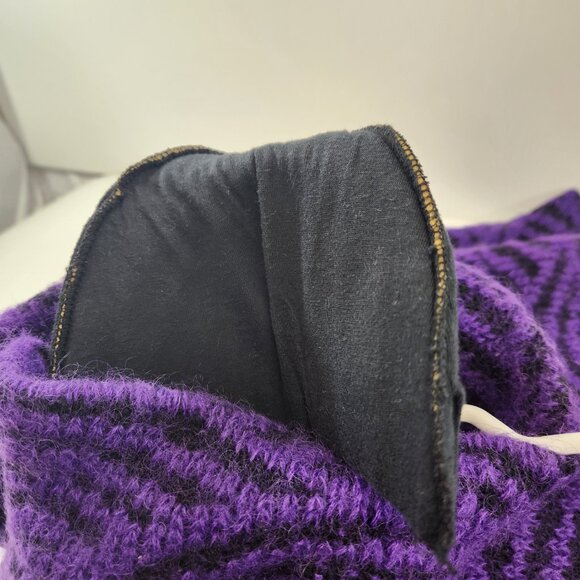 Vintage Via Frascatti Snap Cardigan Purple Fan Shell Pattern Size 36 - Picture 11 of 11